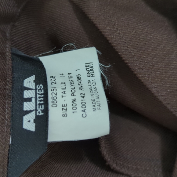 Ladies Alia Petite Brown Pants US Size 14 - Picture 4 of 6